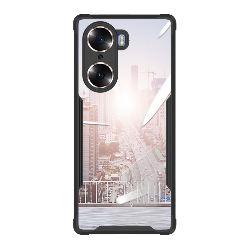 魅爱琳 荣耀60/荣耀60Pro/se手机壳保护套华为外壳 气囊防摔 轻薄全包软透明 车载指环 简约时尚 手机套