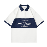 WOOG2005 POLO衫短袖男夏季休闲宽松百搭潮流T恤港风新款情侣上衣