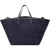 博柏利/巴宝莉 BURBERRY 女款织物配皮Beach Tote沙滩托特包手提单肩包子母包 80441741