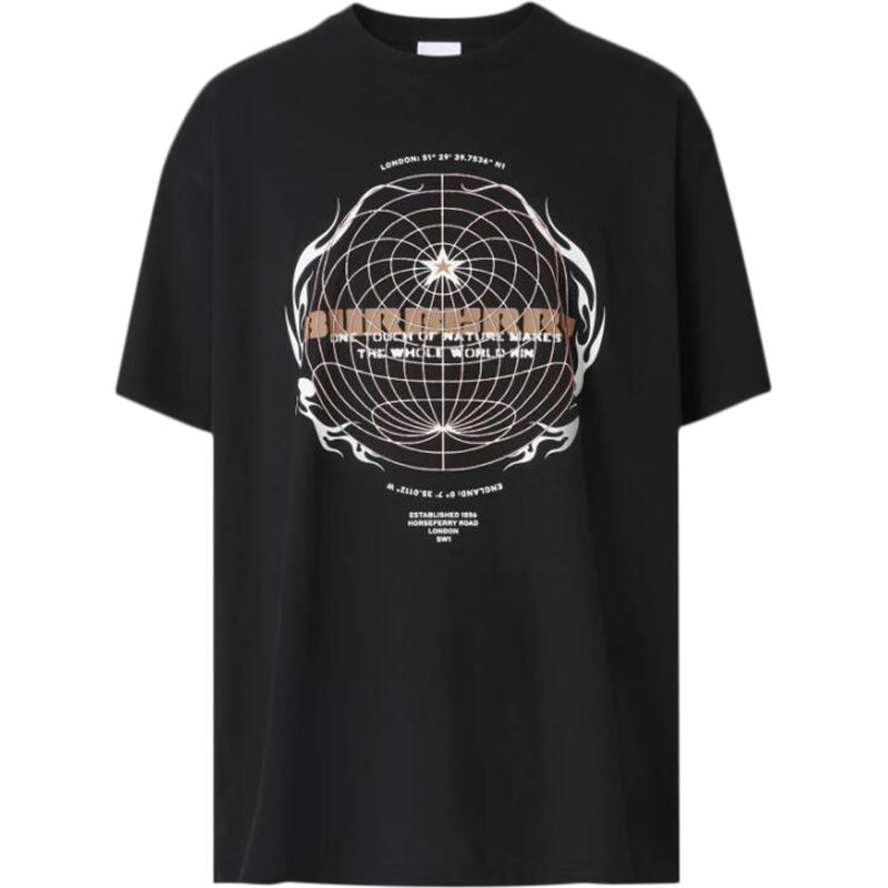 博柏利/巴宝莉 BURBERRY 男款 棉质宽松版圆领短袖T恤80482891