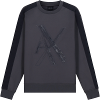 阿玛尼 ARMANI EXCHANGE 男士 聚酯纤维/棉圆领长袖卫衣运动衫6KZMLR ZJKQZ