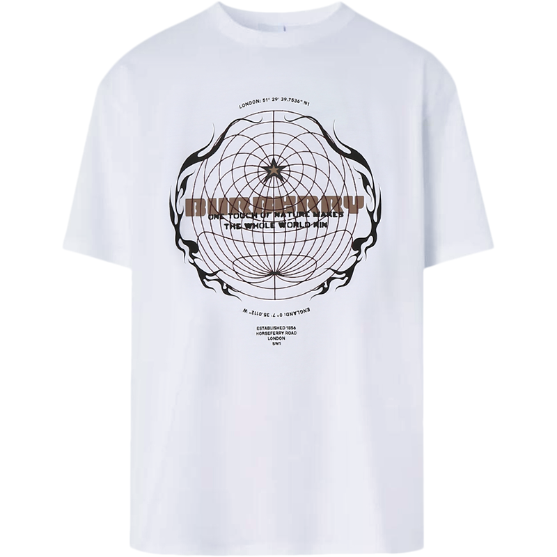 博柏利/巴宝莉 BURBERRY 男款 棉质宽松版圆领短袖T恤80494571