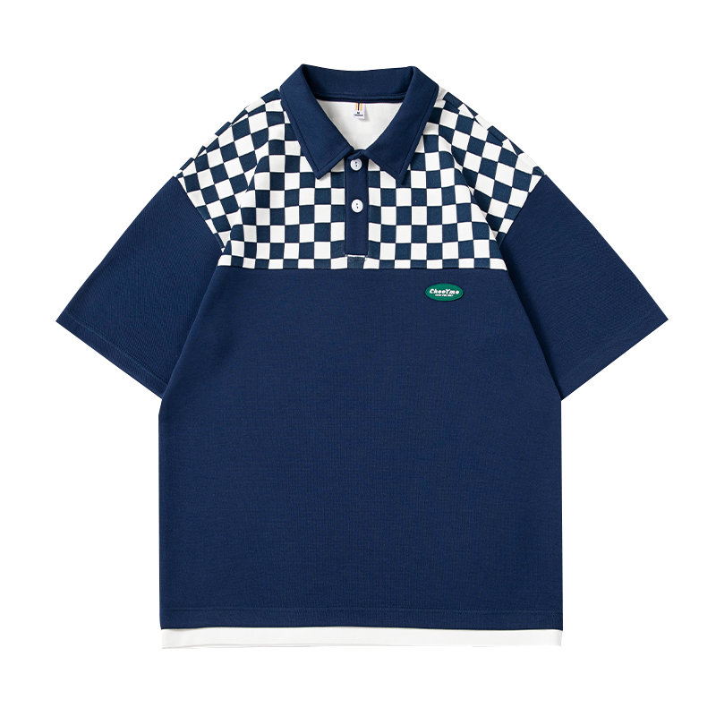 WOOG2005 短袖polo衫男新款休闲薄款上衣夏季潮牌宽松翻领t恤男士