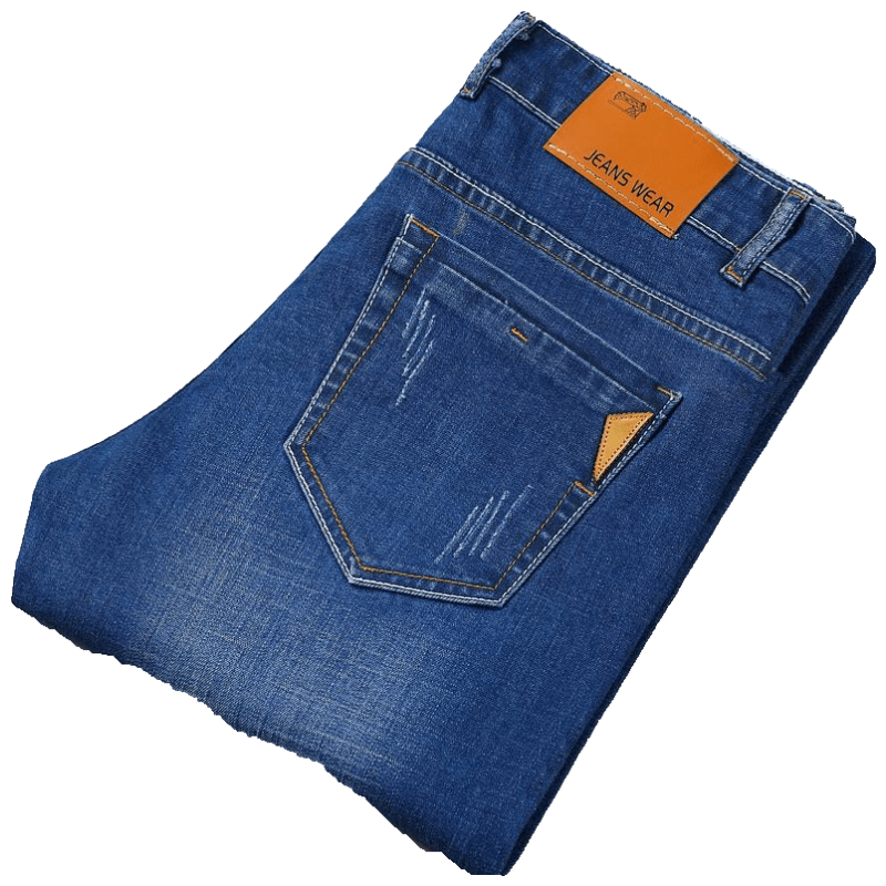 春夏牛仔裤男弹力宽松青年男士修身直筒休闲工作裤子男潮gurunvani