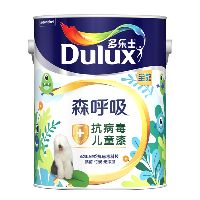 多乐士(Dulux)森呼吸抗病毒全效儿童漆 内墙乳胶漆 油漆涂料 墙面漆 A8205 4.5L