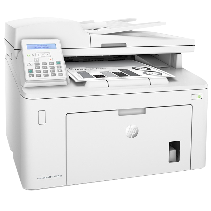 惠普(HP)LaserJet Pro MFP M227fdn A4黑白激光一体机 打印复印扫描传真 自动双面打印 套餐一