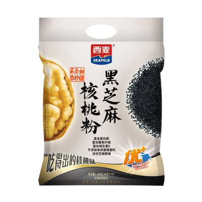 西麦(SEAMILD)黑芝麻核桃粉600g*3袋装高纤营养小袋装即食早代餐健康便携食品