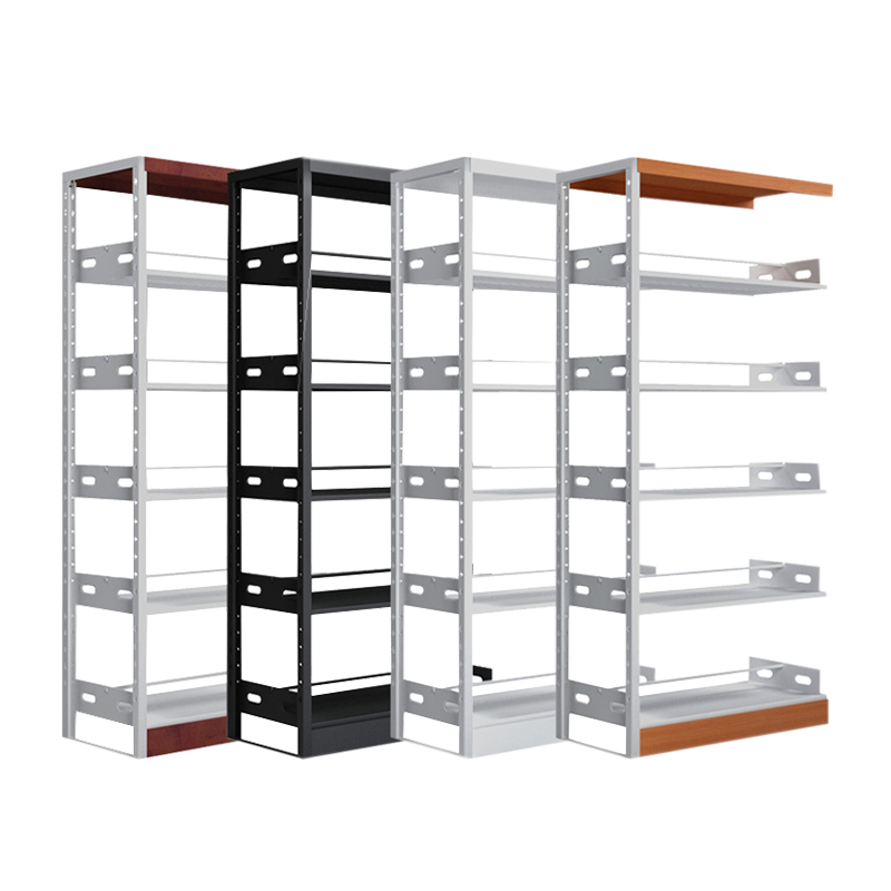 DXBG图书馆书架阅览室货架资料档案架钢制书架双面五层副架