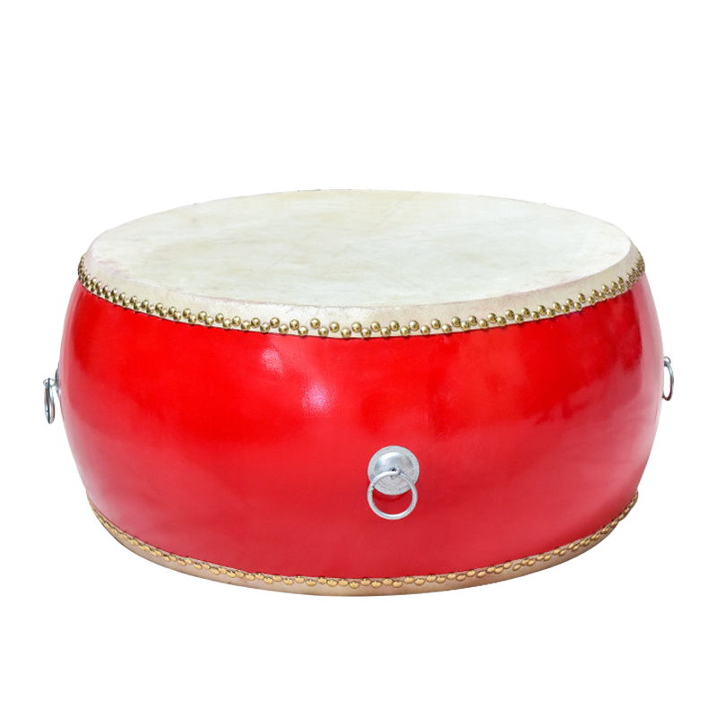 风雷动 牛皮鼓20寸扁鼓红鼓