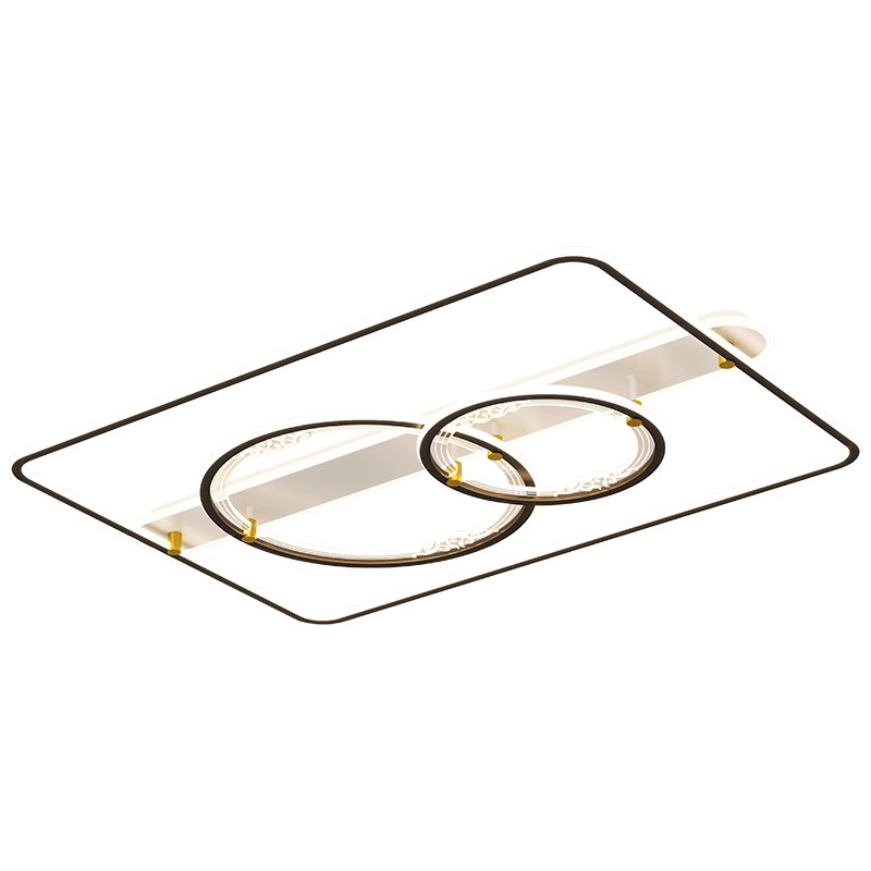 克罗斯塔 新中式卧室吸顶灯 现代客厅灯大气方形圆形吸顶灯书房餐厅新中式灯饰