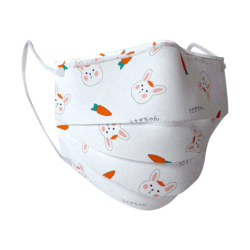 GREENNOSE绿鼻子 平面儿童口罩 6-12岁 10片兔子 袋子装