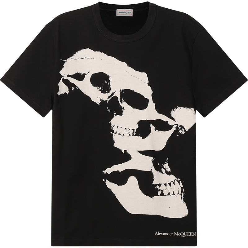 亚历山大·麦昆 ALEXANDER MCQUEEN 男士棉质圆领短袖T恤682534 QSZ66
