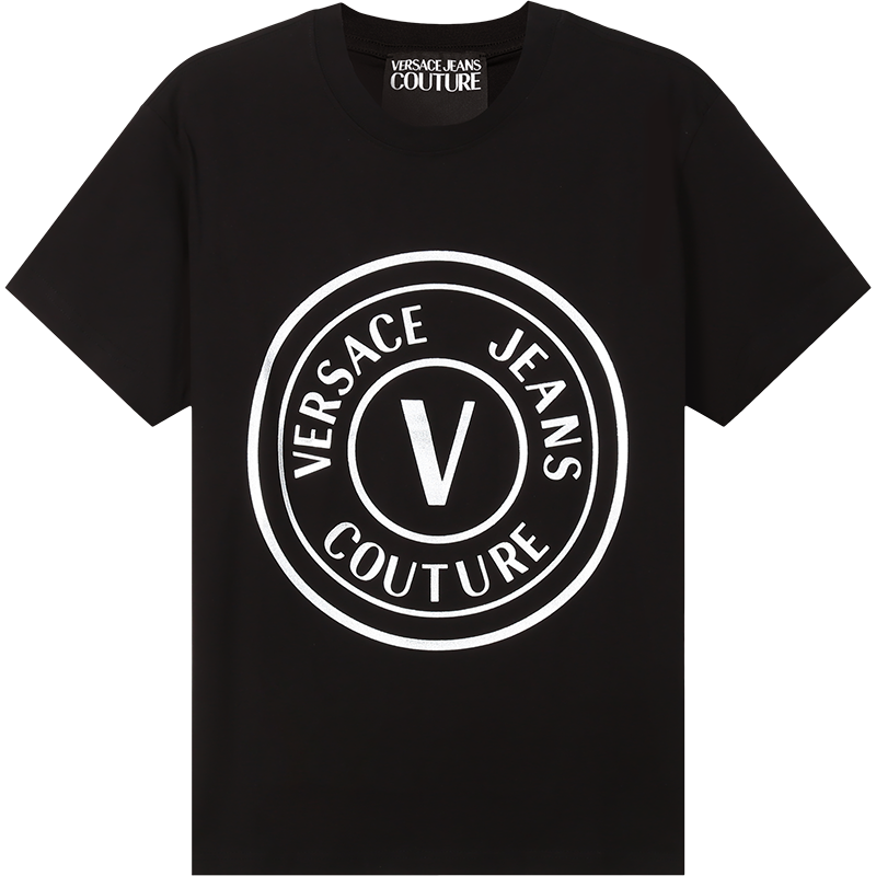 范思哲 VERSACE JEANS COUTURE 男士 棉质圆领短袖T恤72GAHT03 CJ00T