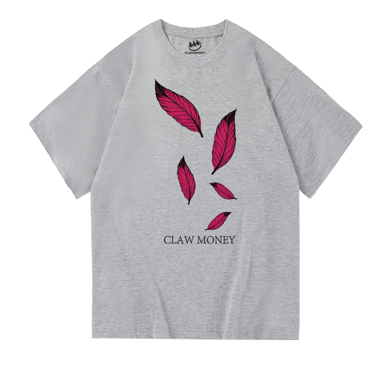 CLAW MONEY 短袖男夏季宽松运动大落肩印花T恤潮流百搭休闲情侣款