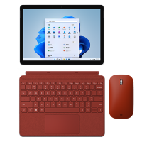 [配原装波比红键盘+鼠标]微软(Microsoft)Surface Go3 酷睿i3 8G 128G 10.5英寸二合一平板电脑 笔记本电脑 亮铂金 典雅黑 人脸识别 Win11