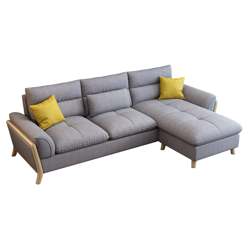 梵宜 布艺沙发组合套装简约客厅现代乳胶免洗科技布大小户型北欧家具166# 三人位 [麻布海绵版]