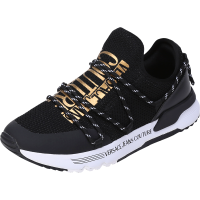 范思哲 VERSACE JEANS COUTURE 男士织物等多种材质拼接针织休闲运动鞋71YA3SA6 ZS046