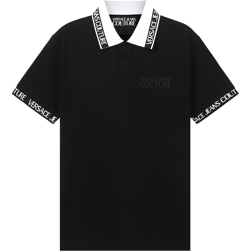 范思哲 VERSACE JEANS COUTURE 男士棉质短袖POLO衫71GAGT11 CJ01T