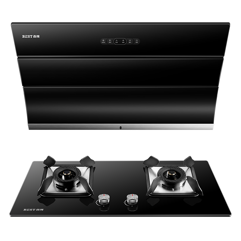 华帝百得(BEST)侧吸式抽吸油烟机燃气灶套餐烟灶套餐自清洗油烟机大吸力家用E303C2+QE20S天然气液化气