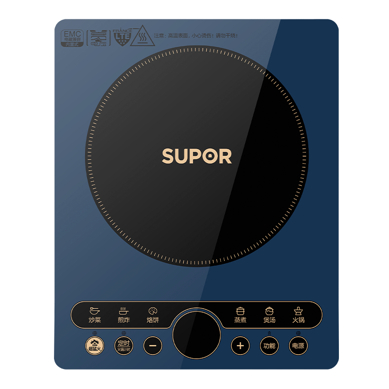 苏泊尔(SUPOR)电磁炉2200W大功率速热爆炒精准温控智能防溢微晶面板低辐射C22-ID71E