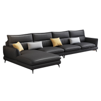 梵宜 意式极简沙发科技布免洗意式大小户型现代简约北欧客厅家具K130# 双人位+贵妃 [海绵款科技布]颜色备注