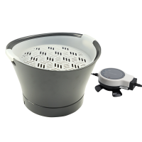 科勒(KOHLER)果蔬清洗机净化器家用洗菜机多功能全自动果蔬净化机智能洗菜消毒神器 大容量&8L圆盆灰色22483T