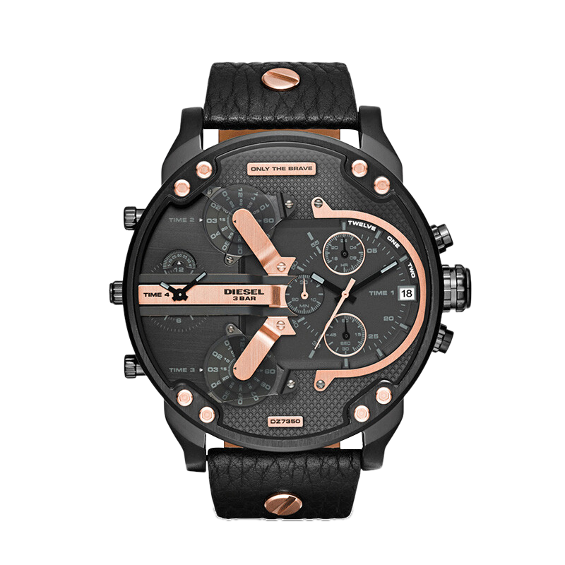 迪赛DIESEL男士Mr. Daddy 2.0系列多时区大表盘计时休闲石英手表时尚