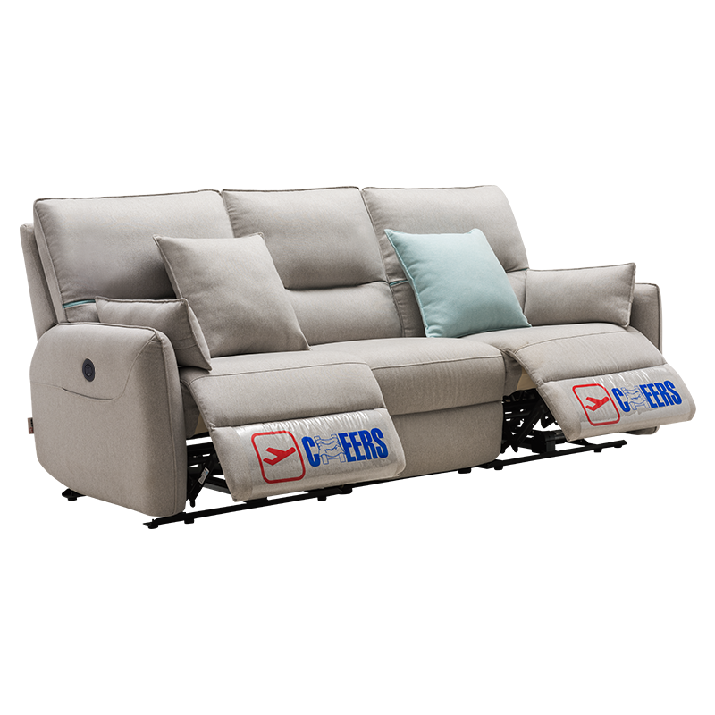 芝華仕(CHEERS)芝华仕头等舱沙发现代简约布艺小户型功能电动三人位组合10239