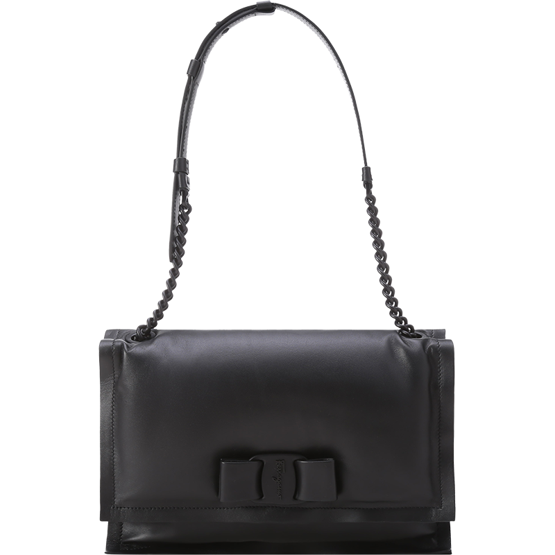 菲拉格慕 Salvatore Ferragamo 女士VIVA FL系列牛皮革VIVA蝴蝶结手提单肩包小号 21I287