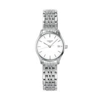 [苏宁自营]浪琴(Longines) 律雅系列石英女表 L4.259.4.12.6 日期显示钢带瑞士时尚女表
