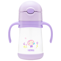 膳魔师(THERMOS)孕婴童保温杯FFH-293L吸管杯内胆316L不锈钢双盖多用290ML学饮杯礼盒装防滑底座PL