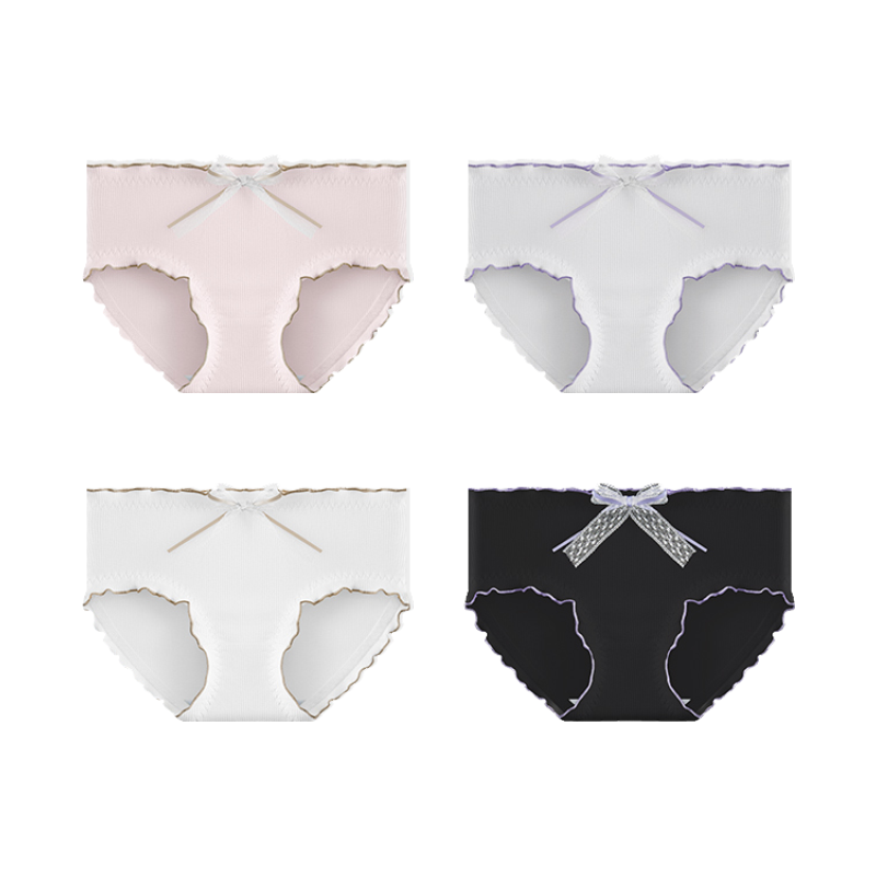 花花公子中腰内裤女弹力棉抗菌棉质薄款舒适透气短裤新款时尚女士三角裤