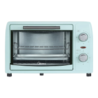 美的(Midea)家用小烤箱 上下石英管发热均匀烘焙 12L家用迷你容量 旋钮控制 多功能迷你烤箱[淡雅绿]PT12B0
