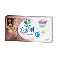 花王乐而雅(laurier)宠爱肌丝薄柔棉特长护翼型卫生巾姨妈巾 夜用卫生巾40cm4片