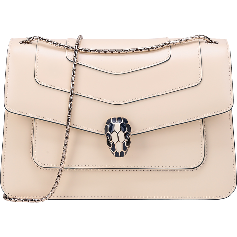 BVLGARI 宝格丽 女士牛皮中号蛇头扣手提单肩斜挎包 290931