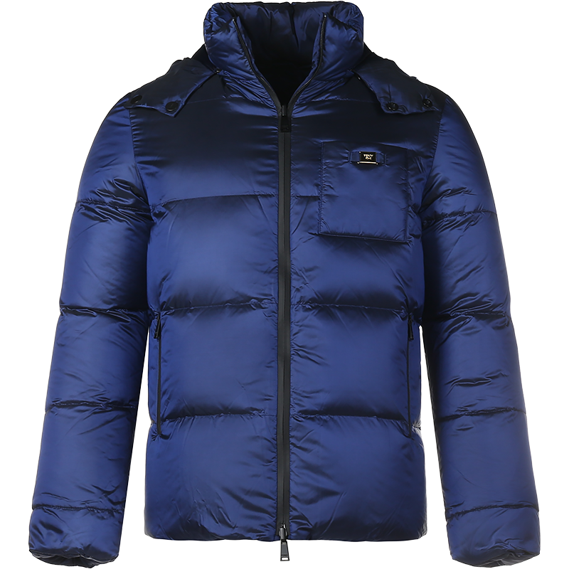 芬迪 FENDI 男士锦纶双面穿高领连帽羽绒服夹克外套 FW1087 AGZJ