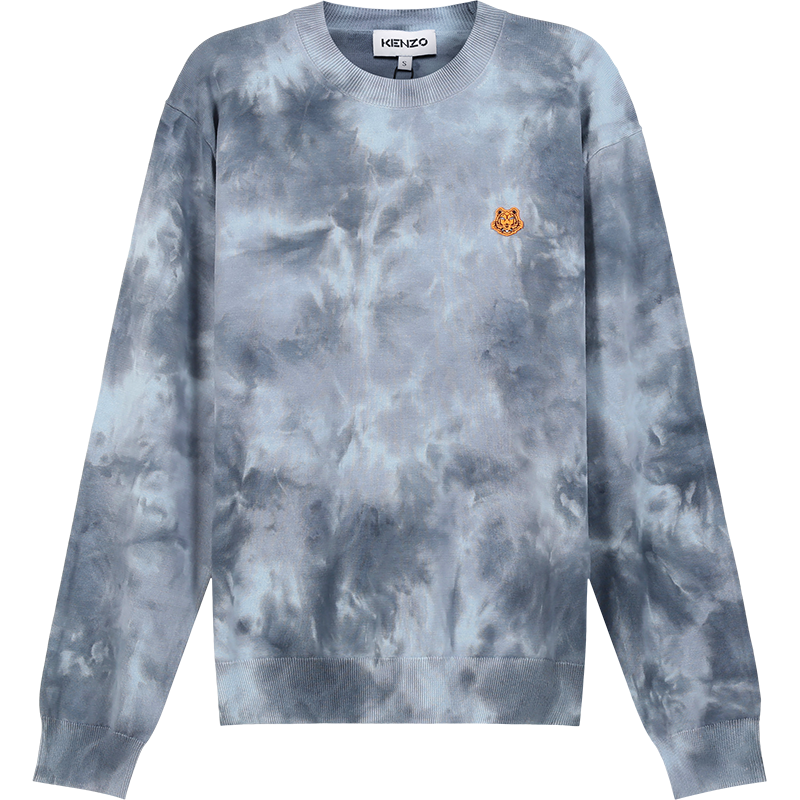 高田贤三 KENZO 男士棉质扎染图案圆领长袖针织衫 FC5 5PU681 3TG