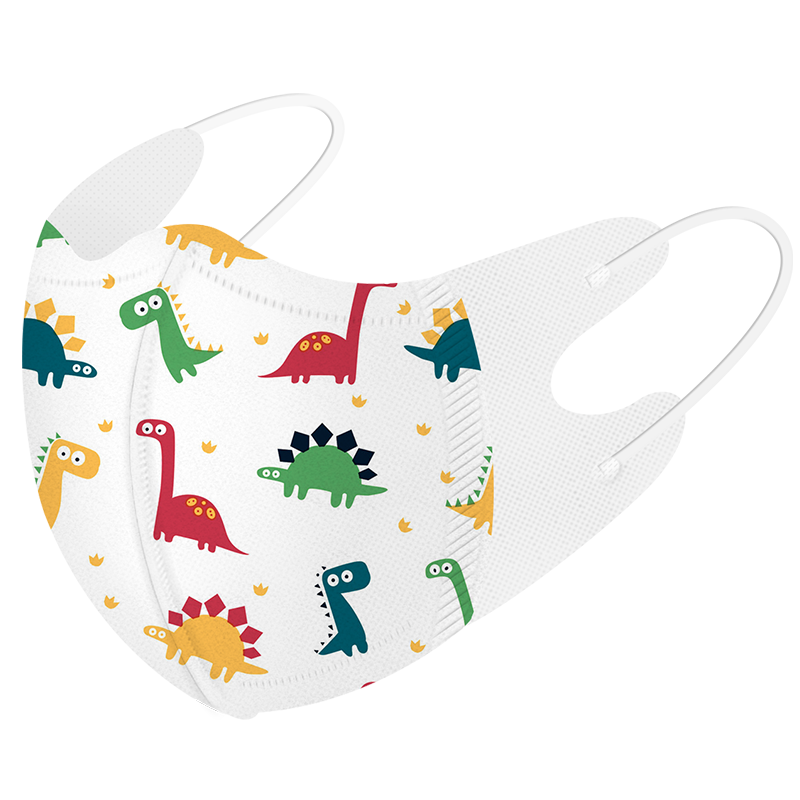 儿童口罩夏季薄一次性医疗口罩3d立体男女童小孩专用单独包装--[60只独立盒装][4-12岁小恐龙]医用级3D口罩