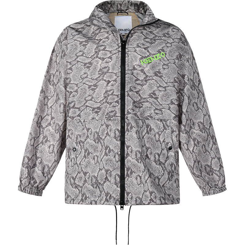 高田贤三 KENZO 男士聚酯纤维隐藏式帽子拉链开衫休闲外套FC5 5BL090 9NE