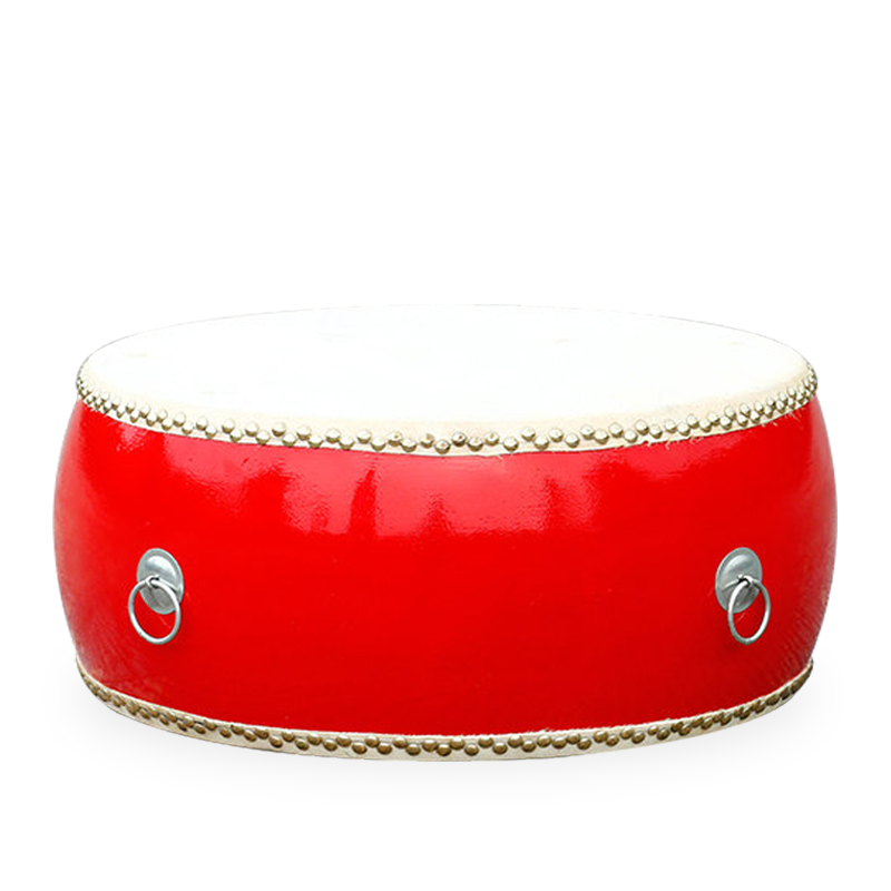 鑫声威 牛皮鼓12寸扁鼓红鼓