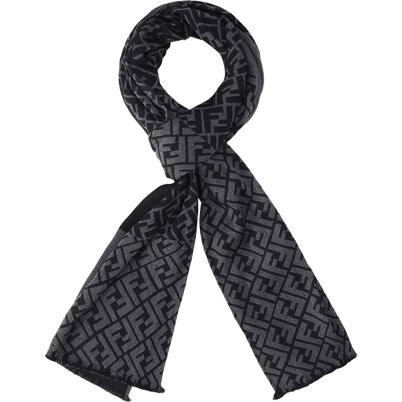 芬迪 FENDI 男士羊毛保暖围巾 FXS124 AIKN