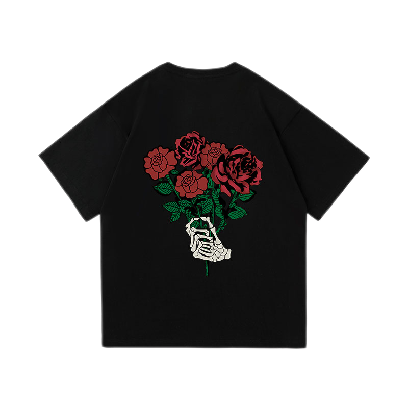 WOOG2005短袖T恤男2022夏季新款国潮宽松情侣半袖纯棉美式体恤