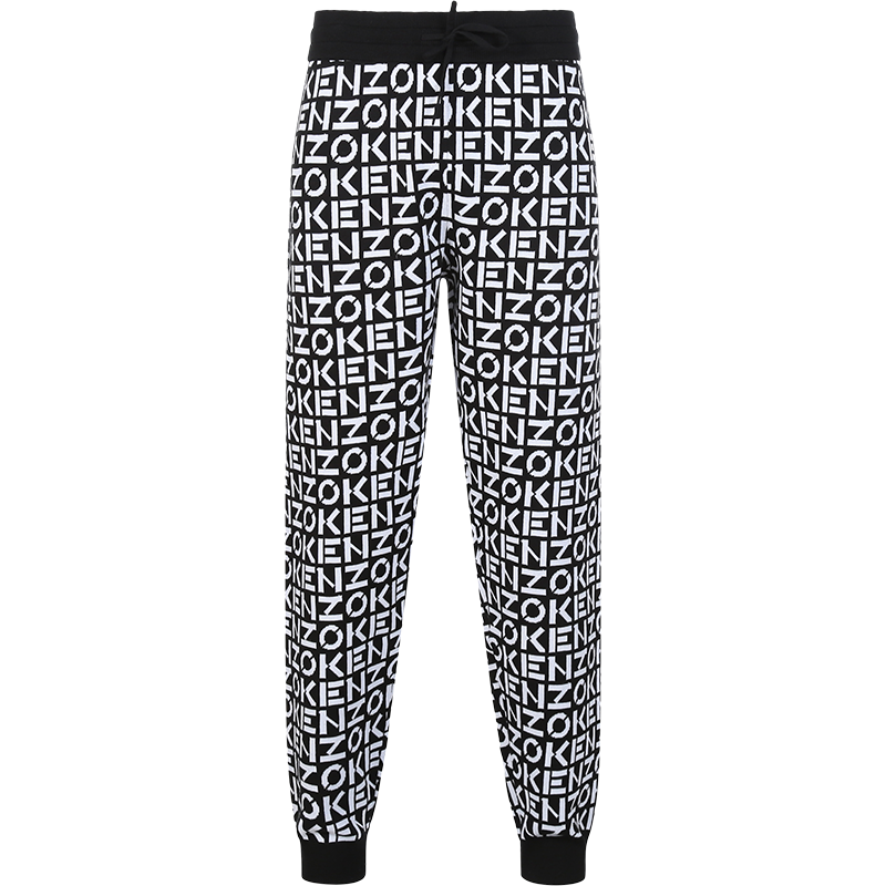 高田贤三 KENZO 男士KENZO SPORT系列棉混纺抽绳针织休闲裤长裤收脚裤 FC5 5PA691 3SC