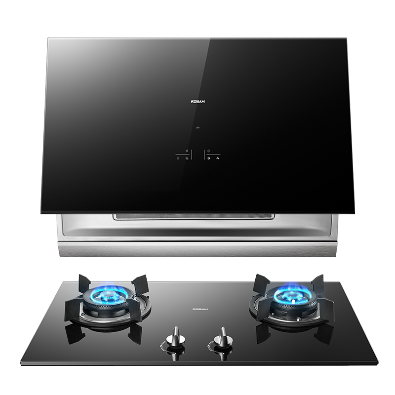 老板(ROBAM)油烟机烟灶套餐两件套侧吸式触控式挥手爆炒22立方大吸力抽油烟机+4.5kW灶具套27X6H+32B1
