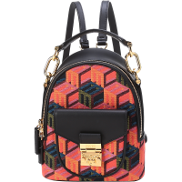 MCM 奢侈品 女士织物/牛皮革Cubic Monogram Patricia手提单肩斜挎包双肩背包MWKCSCK01