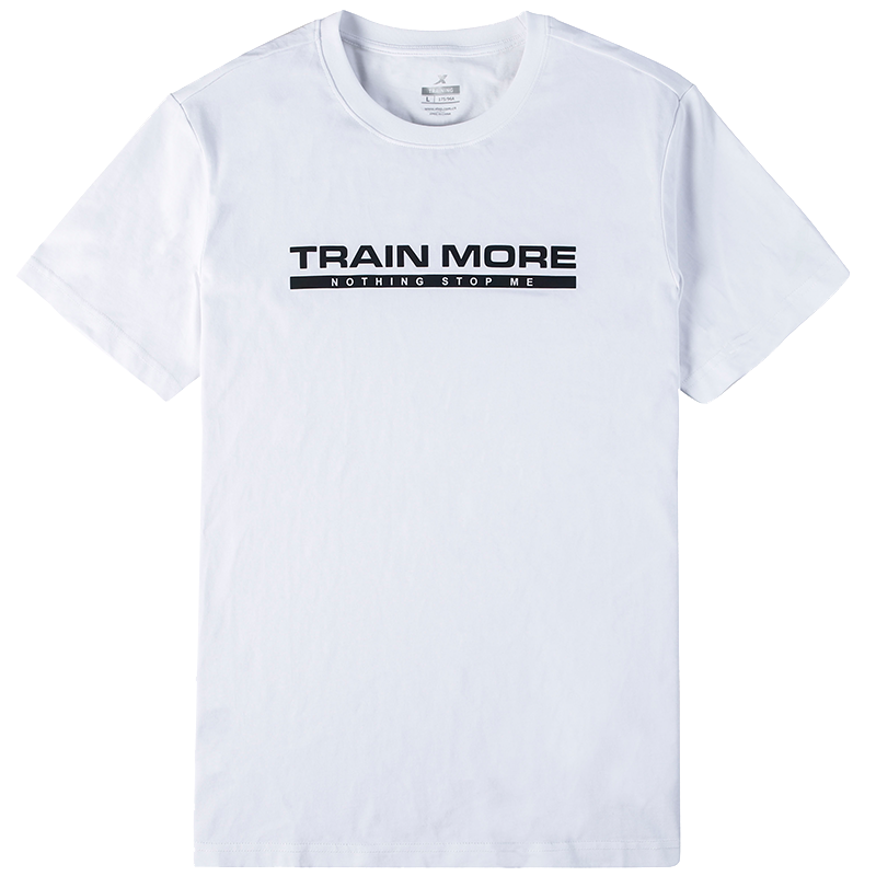 特步短袖T恤男2022秋季新款宽松纯棉透气半袖上衣男健身休闲运动T恤