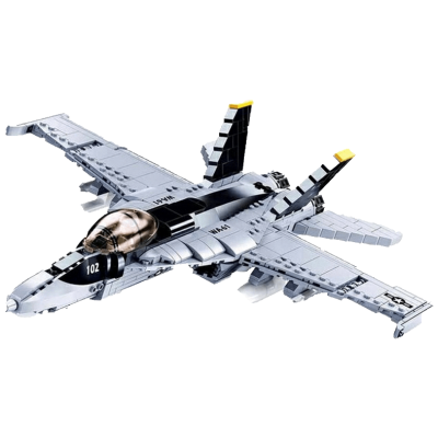 快乐小鲁班飞机系列战斗飞机6岁f18二战美军超级大蜂小鲁班积木男孩