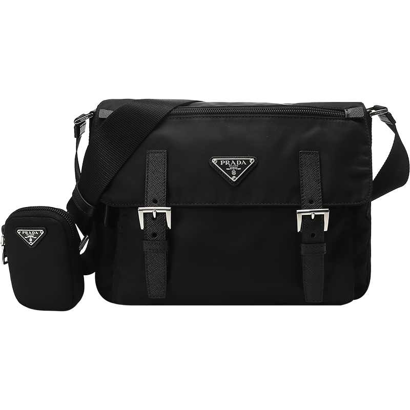 普拉达 PRADA 女士Re-Nylon再生尼龙单肩斜挎包1BD953 RV44