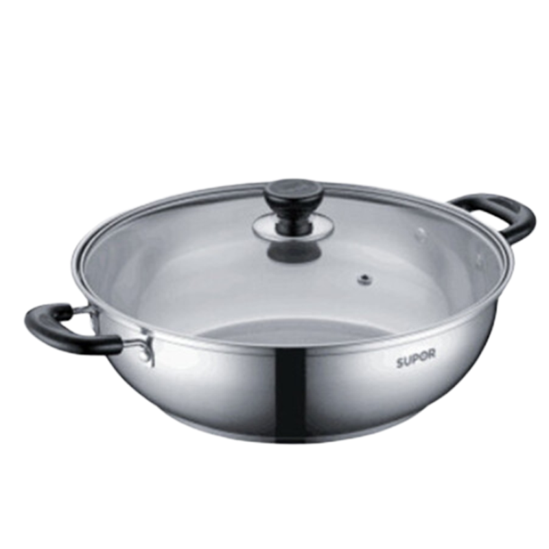 苏泊尔(SUPOR)汤锅ST28Z4 电磁炉燃气适用304不锈钢复底涮锅28cm大汤锅火锅锅具锅口径28cm适合1-4人