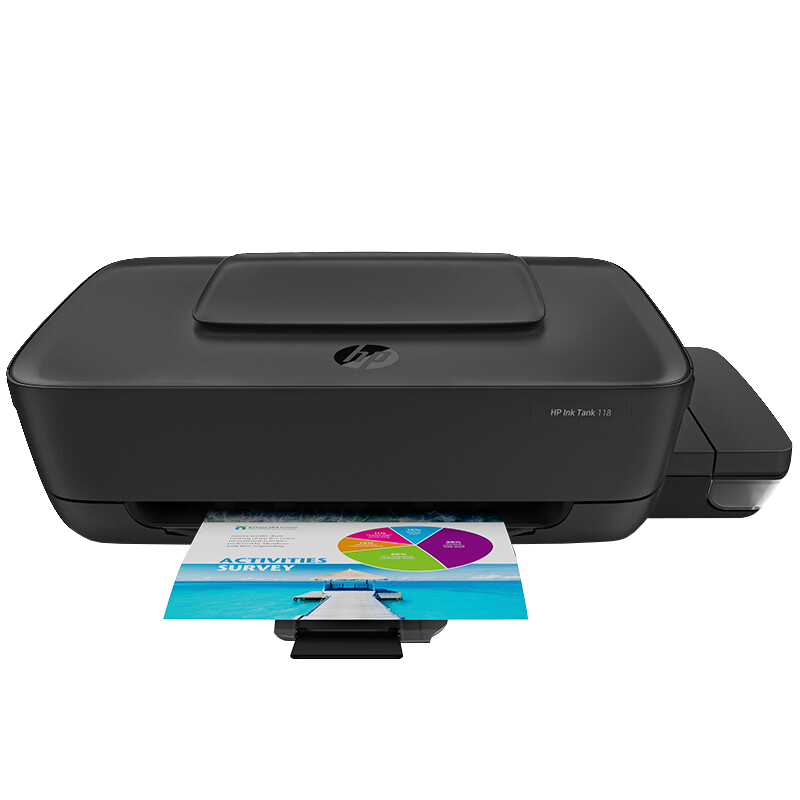 惠普(HP)Ink Tank 118 连供单功能打印机 加墨式 彩色喷墨照片打印 无边距打印 惠普118打印机 套餐一